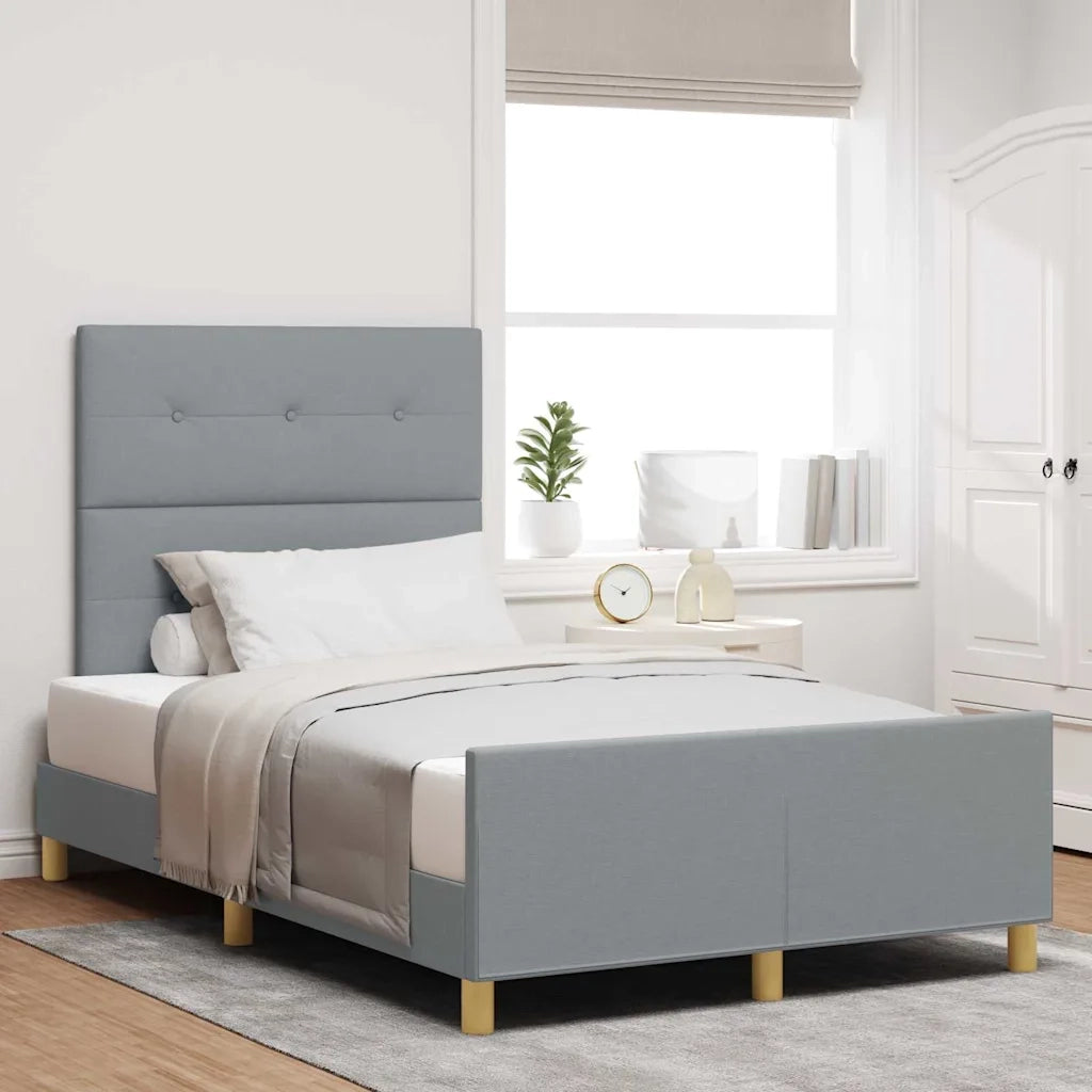Struttura del letto Grigio chiaro 120 x 190 cm Tessuto 3344711