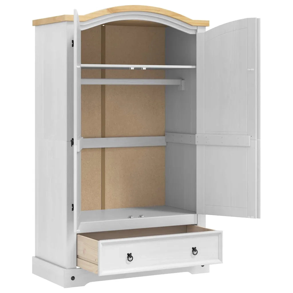 Guardaroba Corona Bianco 101 x 52 x 170 cm Pino massello 42021192