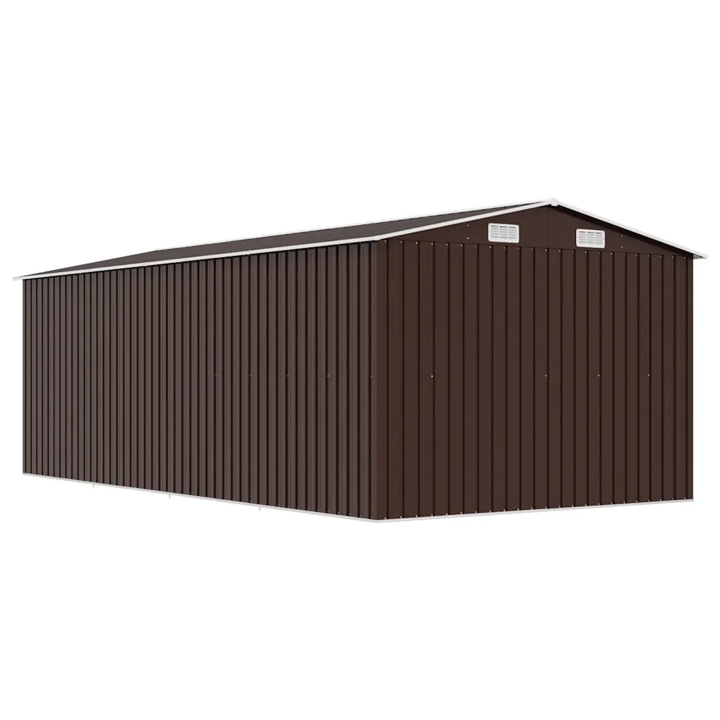 Capanno da Giardino 257x489x181 cm in Metallo Marrone cod mxl 43029