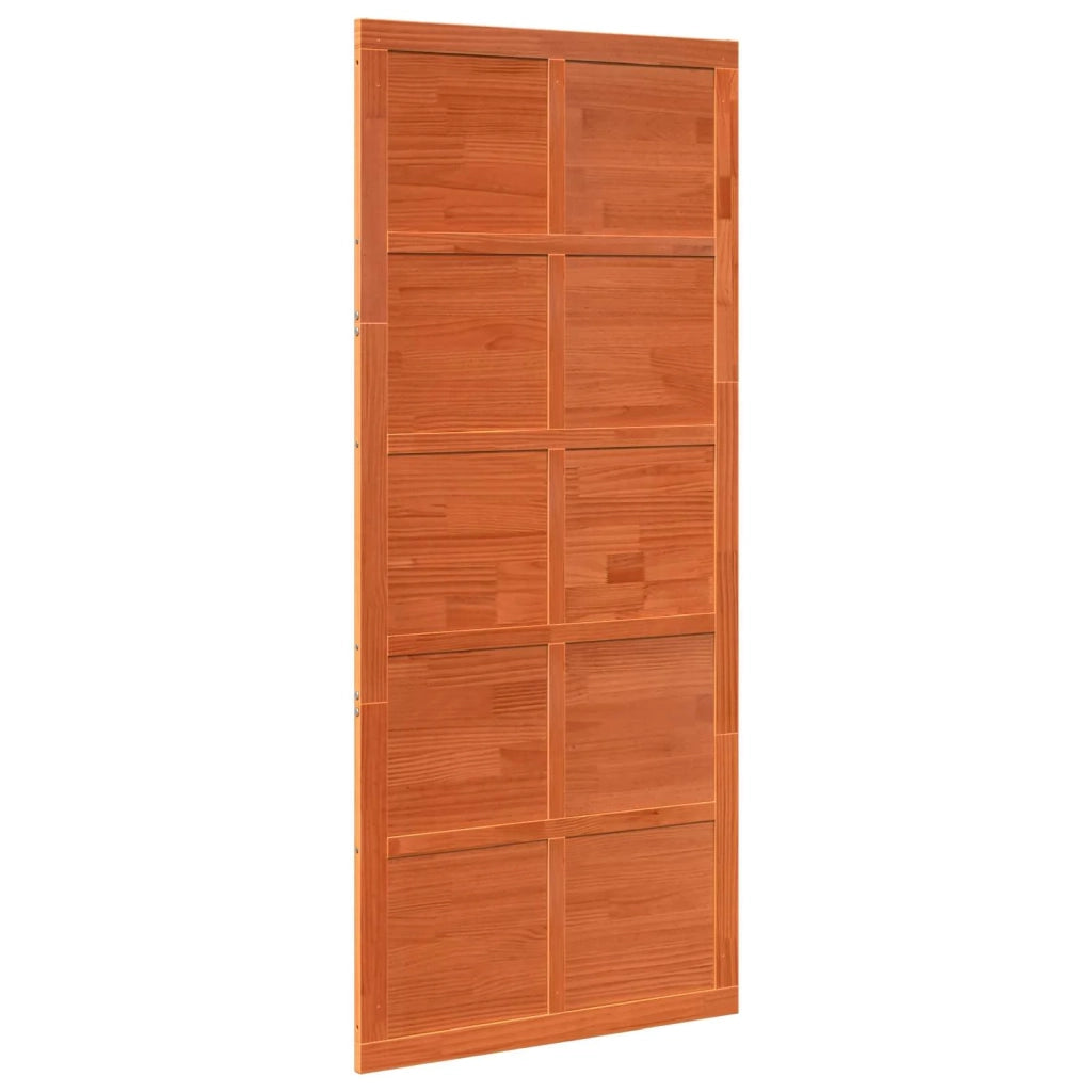 Porta del fienile Marrone cerato 90 x 2,5 x 208 cm 42047148