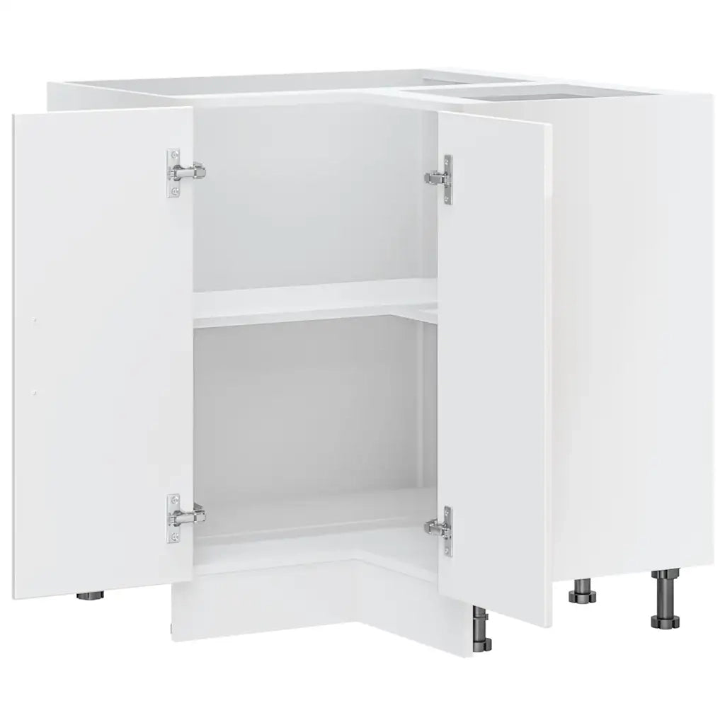Base ad Angolo Cucina Porto Bianco Lucido in Legno Multistrato