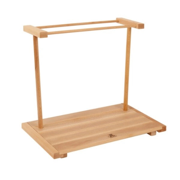 Tagliere in Legno di Faggio + Supporto Stendi Affettati 49 x 30 x 37 cm