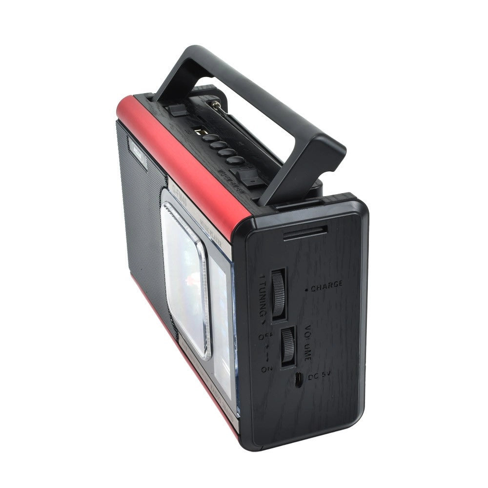 Trade Shop - Radio Portatile A Batteria Usb Sveglia Q-fm40 Altoparlante Bluetooth Con Torcia -