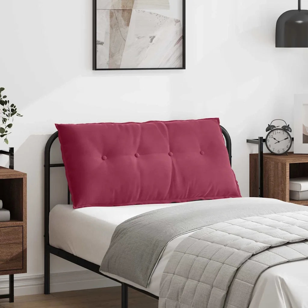 Cuscino per Schiena Rosso Vino 100 x 50 cm Tessuto in Cords 42014766