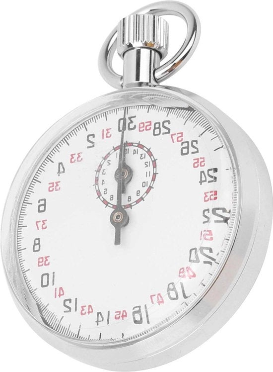 Stopwatch meccanico - Cronografo sportivo a forma rotonda - Timer per corsa - Attrezzatura didattica di fisica - Misurazione di tempo precisa