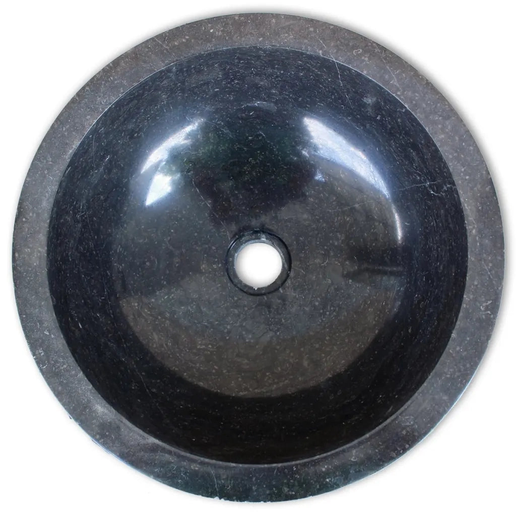 Lavandino in Marmo 40 cm Nero 242672