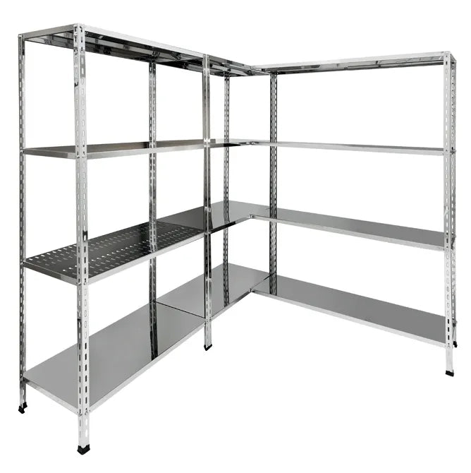 Scaffale lineare in acciaio inox per prodotti alimentari cm. 130x50x150h