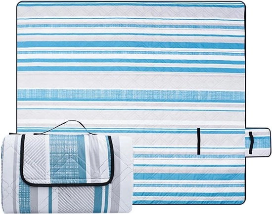 Asciugamano da Picnic Impermeabile 200 x 200 cm Extra Grande con Maniglia da Trasporto | Mat di Picnic da Esterno lavabile a Macchina, Resistente alla Sabbia, Resistente al Calore Mat da Viaggio Portatile per Parco e Spiaggia