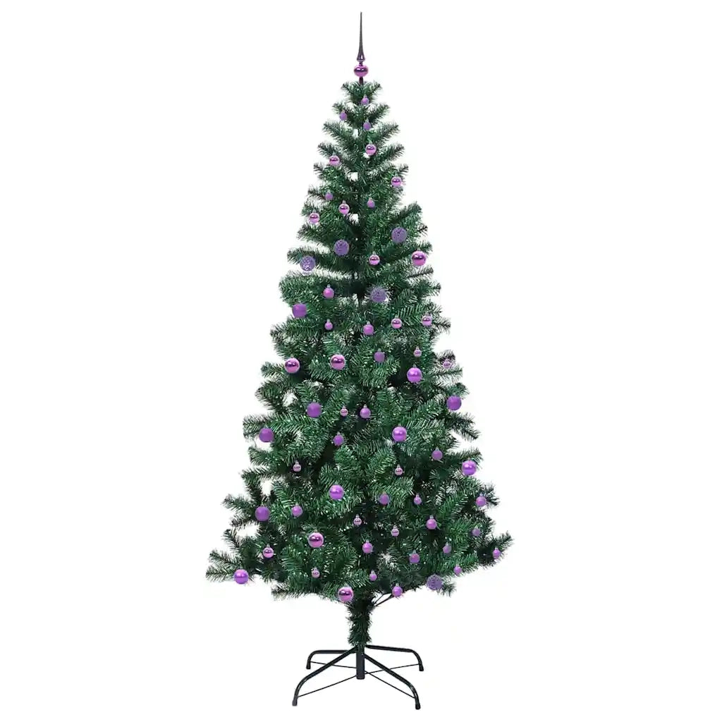 Albero di Natale artificiale con luci integrate Verde 240 cm 3396794