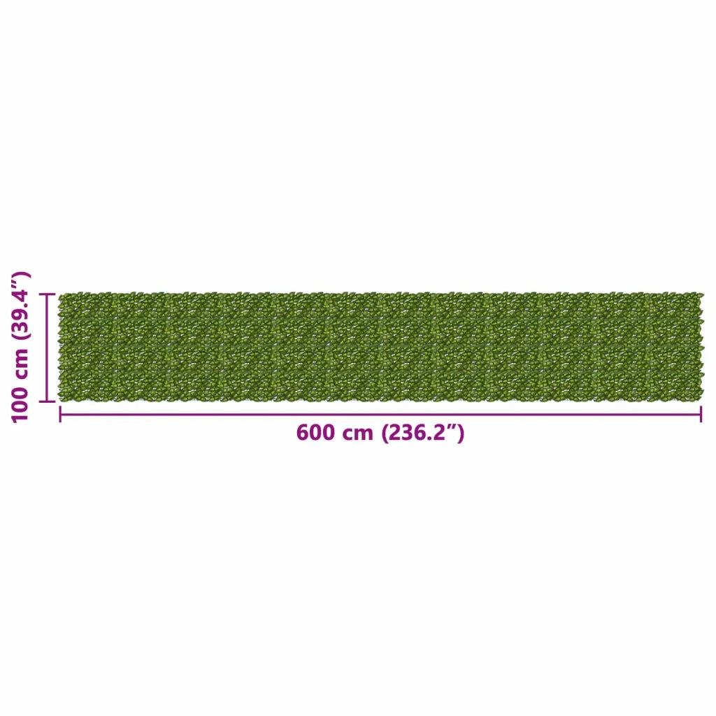 Schermo per balcone con foglie Verde e Giallo 600 x 100 cm 42040676