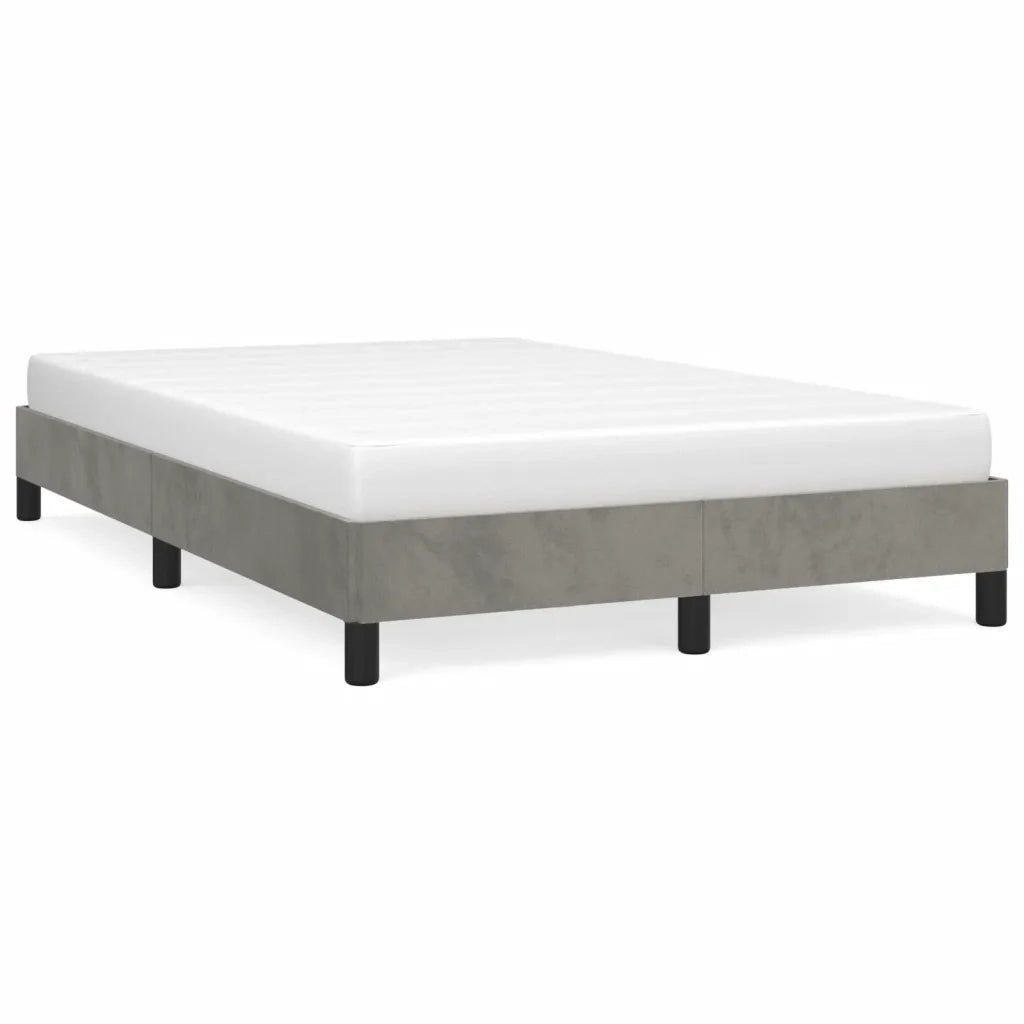 Giroletto senza Materasso Grigio Chiaro 120x190 cm Velluto