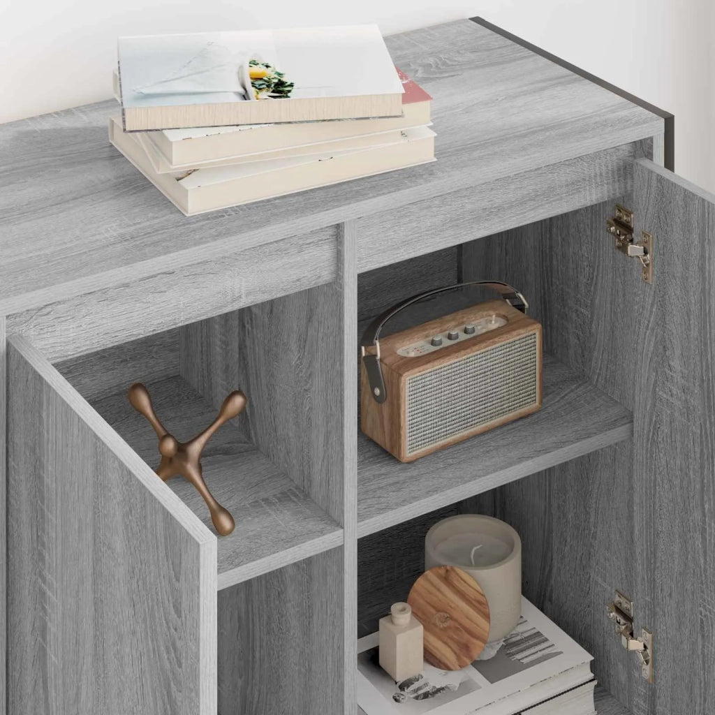 Mobile laterale Grigio Sonoma 79 x 36 x 75 cm Legno multistrato