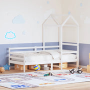 Dormeuse con Tetto 80x200 cm Bianco in Legno Massello di Pino