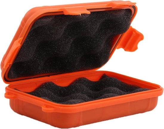 Boxe impermeabili per esterno - resistente a shock - scatola di plastica sigillata - impermeabile - contenitore di sopravvivenza - piccoli strumenti - S-arancione.