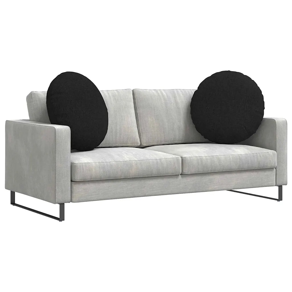 Cuscini per Seduta 2 pcs Nero Ø80 x 29 cm Tessuto