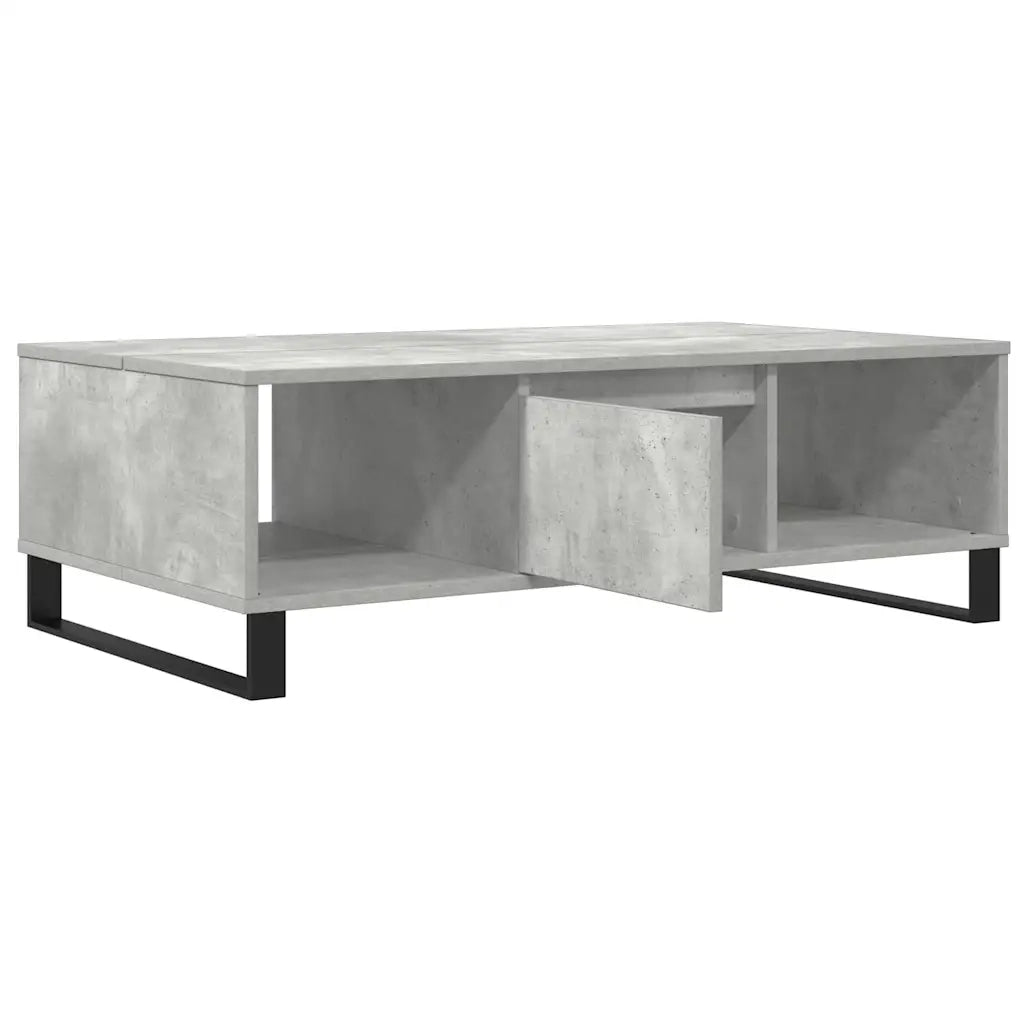Tavolino Salotto Grigio Cemento 104x60x35 cm Legno Multistrato 827096