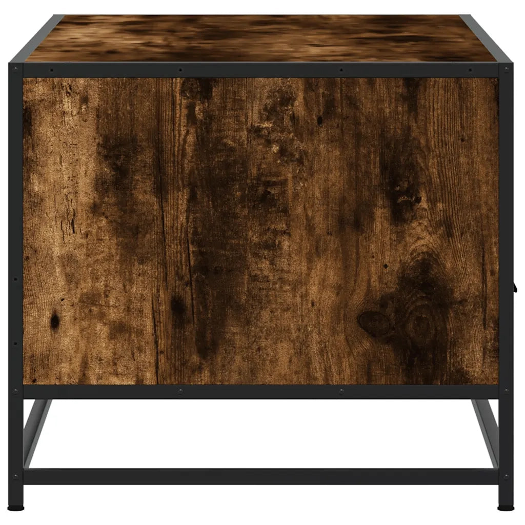 Tavolino da salotto | Tavolino da caff¨¨ | Tavolino da Soggiorno Rovere Fumo 100x50x45cm in Legno Multistrato e Metallo