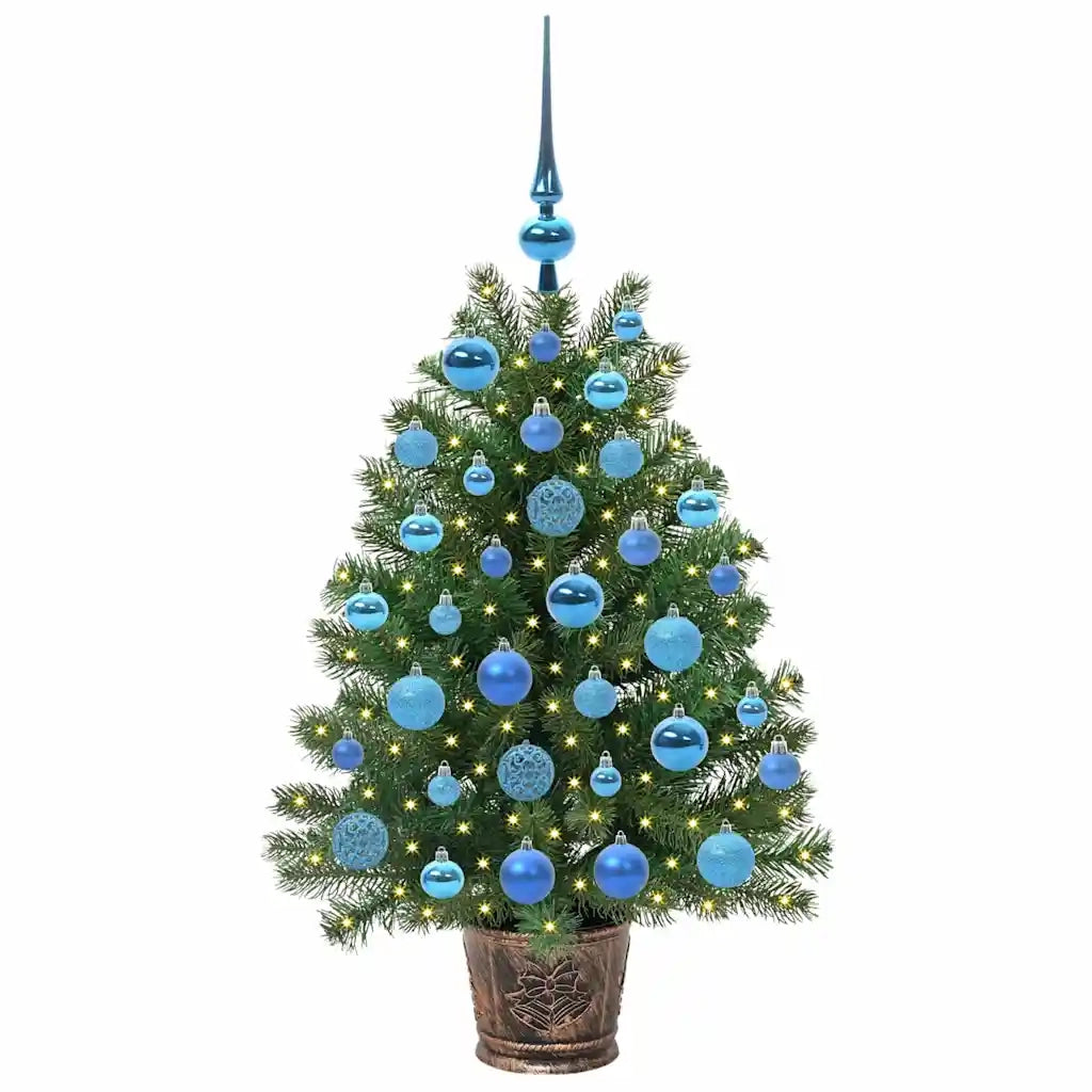 Albero di Natale artificiale con 150 LED Verde 95 cm PE e PVC 3397322