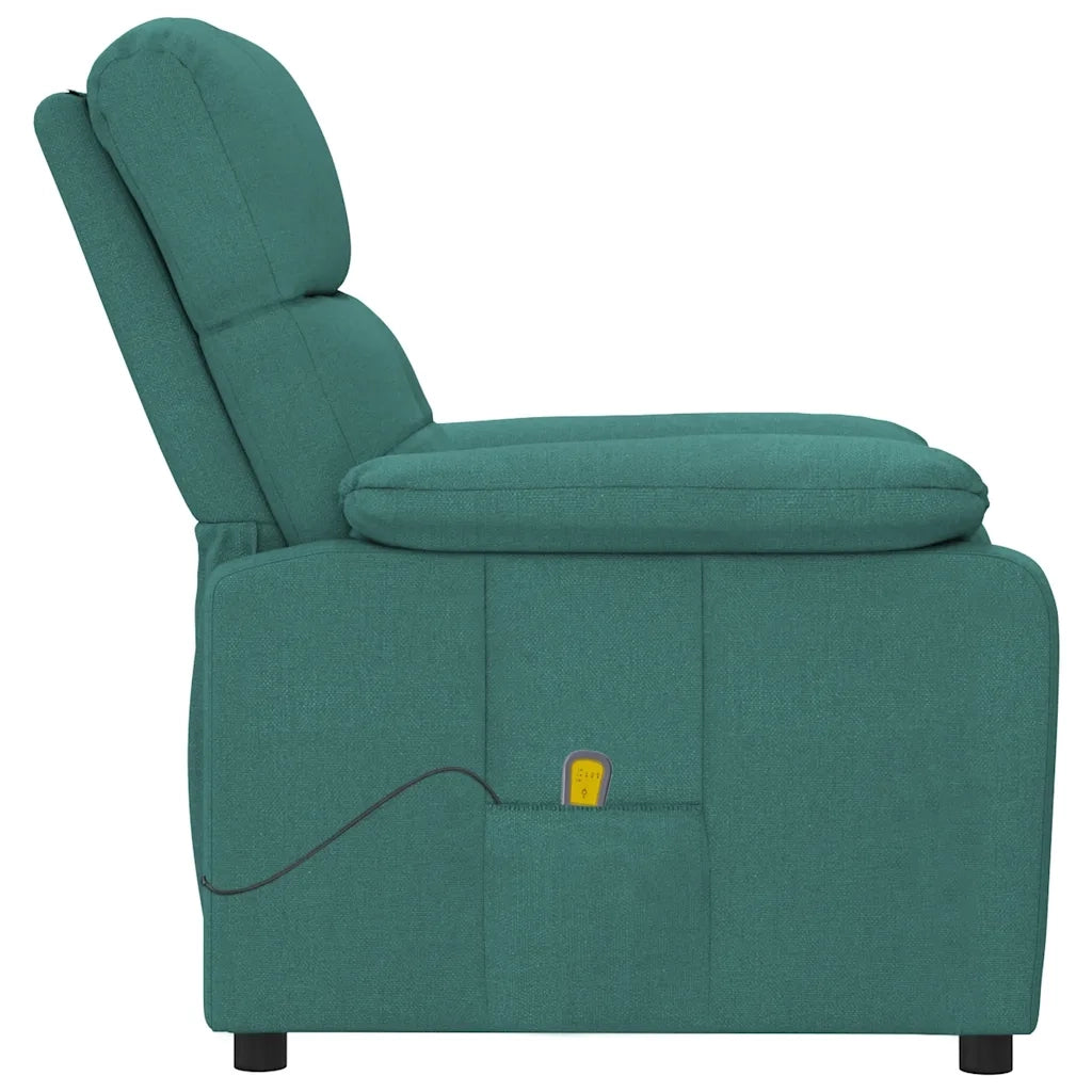 Poltrona Massaggiante Verde Scuro in Tessuto 289678