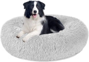Letto per Cani Cuscino per Gatti Piuma Molle Donut Cuscino per Animali di Compagnia Lavabile S/M/L/XL/XXL per Piccoli, Medi e Grandi Cani, Gatti e Altri Animali Domestici (XXL-80cm, Grigio chiaro)