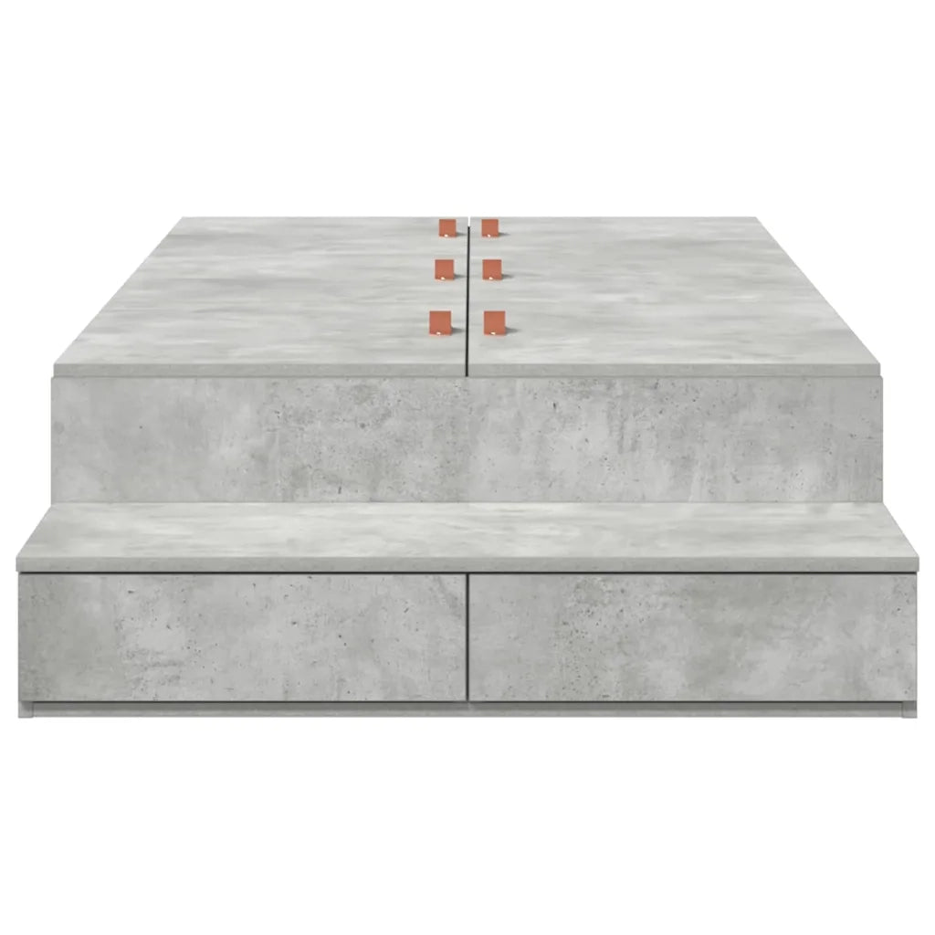 Struttura letto con contenitore con porta Grigio cemento 90 cm 3335608
