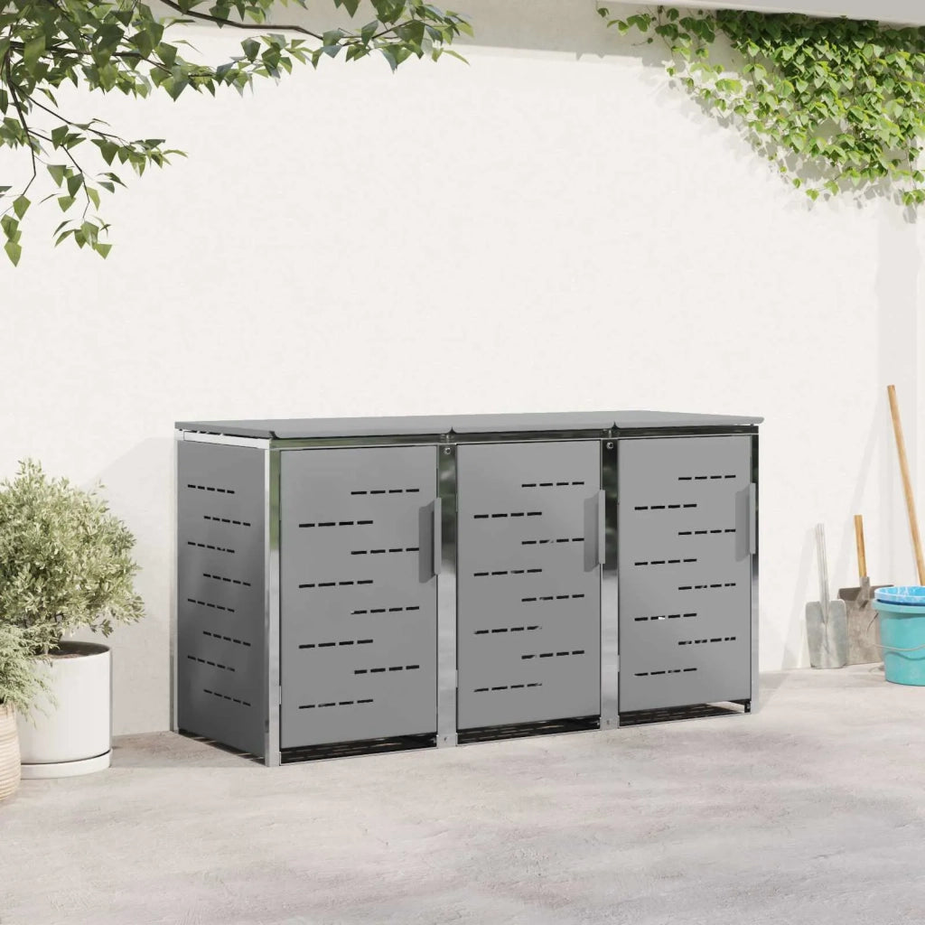 Stoccaggio contenitore a ruote Acciaio Inox Grigio 3422244
