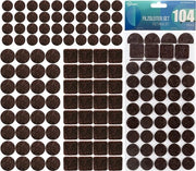 Vilten protezioni per mobili di alta qualità 104 pezzi, Pads di vilt neri 5mm di spessore, per piedi di mobili, protezione contro graffi per pavimento in legno duro
