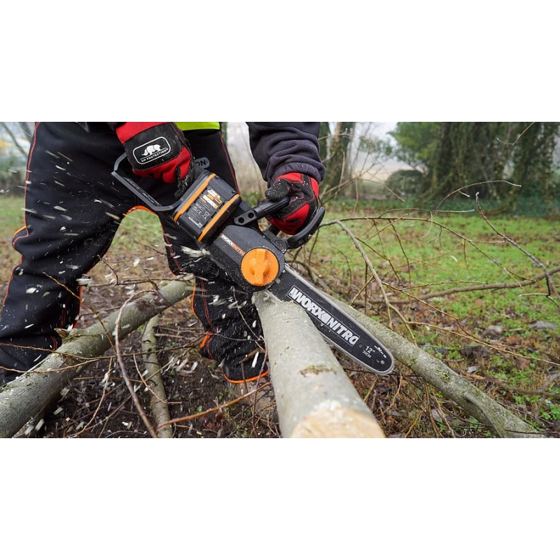 Elettrosega a Batteria WG350E 20V Brushless Barra 30 cm con Batteria 4Ah per Potatura - WORX