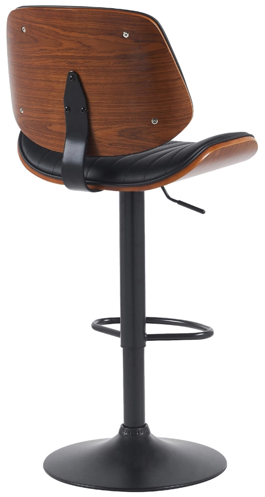 Sgabello da bar Clawson in ecopelle nera 1