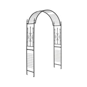 Arco da giardino moderno per piante rampicanti 143 x 40 x 234 cm design elegante e robusto in metallo nero 20_0010187