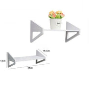 Trade Shop - Mensola Legno Bianco 34x19.5x13cm Scaffale Ripiano Arredo Casa Cameretta 70204 -