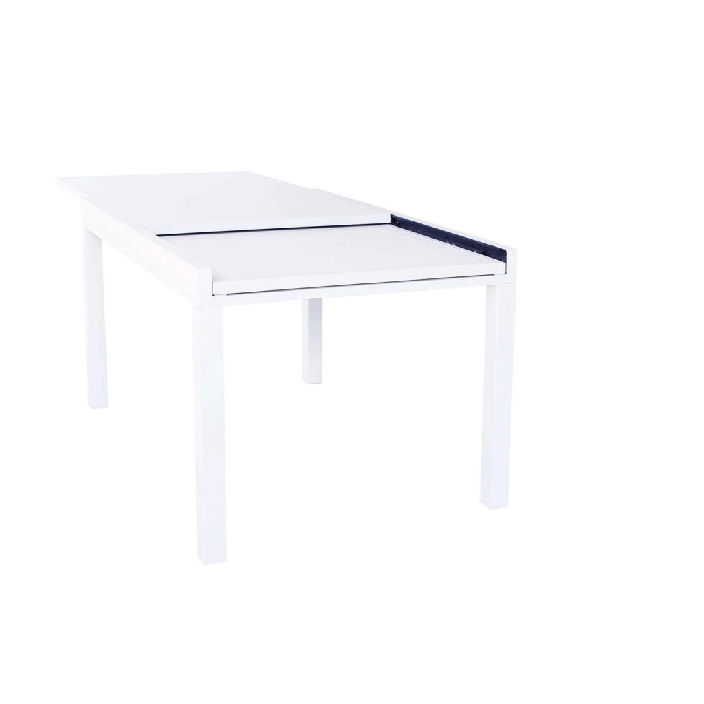 Tavolo allungabile in alluminio 135/270x90x75h cm colore Bianco mod. Hawaii