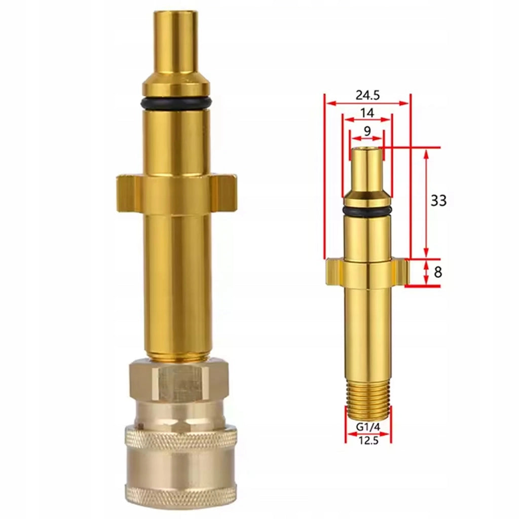 Adattatore in Ottone con Attacco Rapido 1/4" – Compatibile con Idropulitrici Nilfisk, Huter, Anlu, Kolner