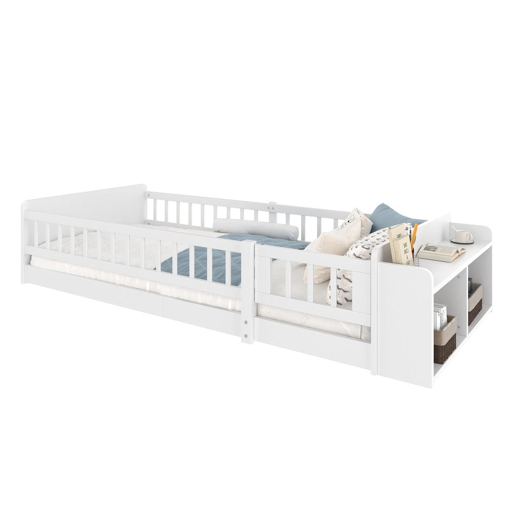 Letto Singolo per Bambini in Legno di Pino ¨C MINIMAL ¨C Bianco 90x200 senza materasso