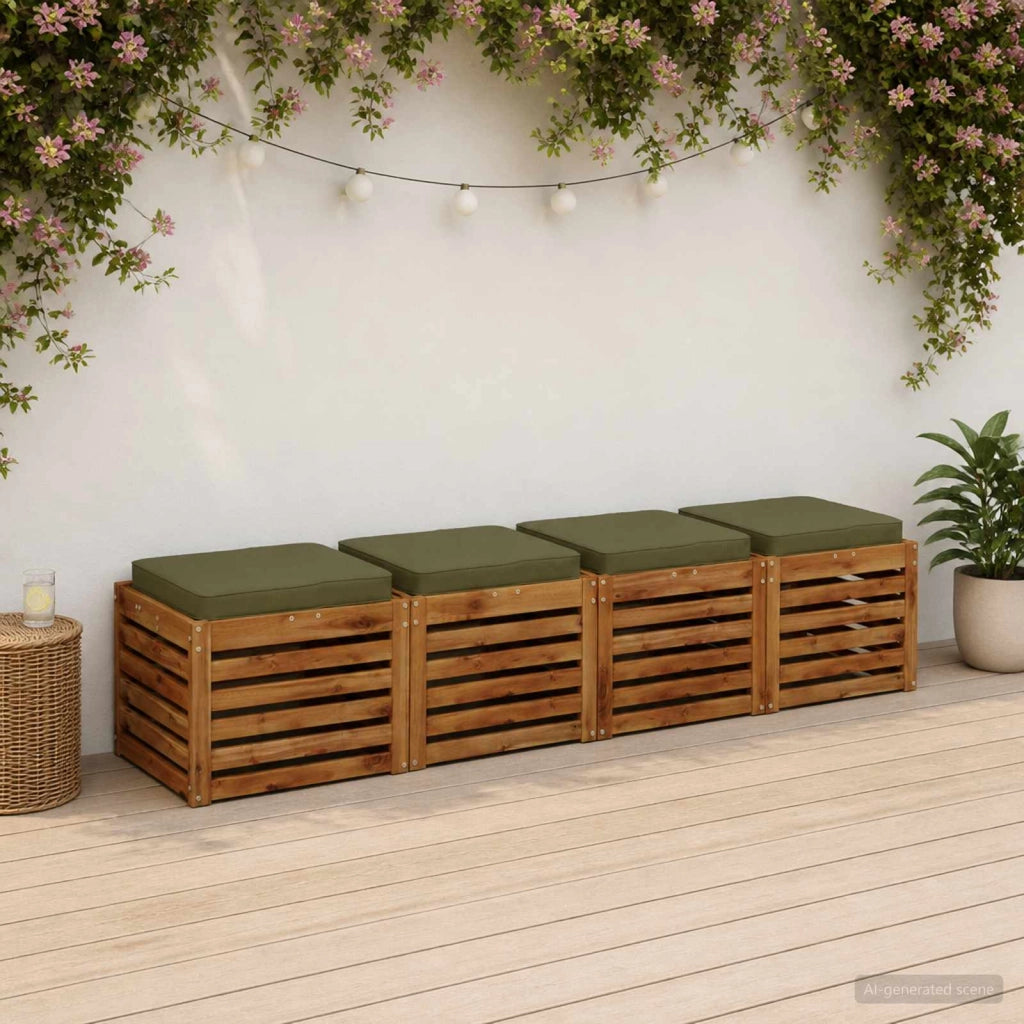 Cuscini per Sedia in 4 Pezzi VUGHT 4 pcs 100% Poliestere 946209