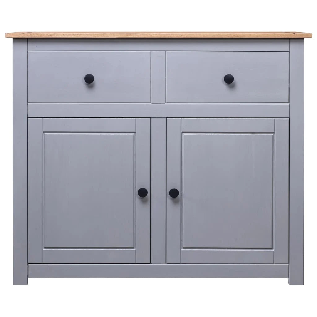 Buffet credenza cassettiera armadio mobile contenitore organizer per cucina soggiorno salotto 93 x 40 x 80 cm Pino massiccio assortimento grigio Panama 02_0031810