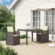 Sedie da pranzo da giardino 2 pcs Grigio chiaro e panna PP