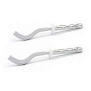 2 PZ MENSOLE FILETTATE PIATTE SCHIACCIATE PER RADIATORI IN ALLUMINIO- 9 x 220 mm- DH- pezzi 1