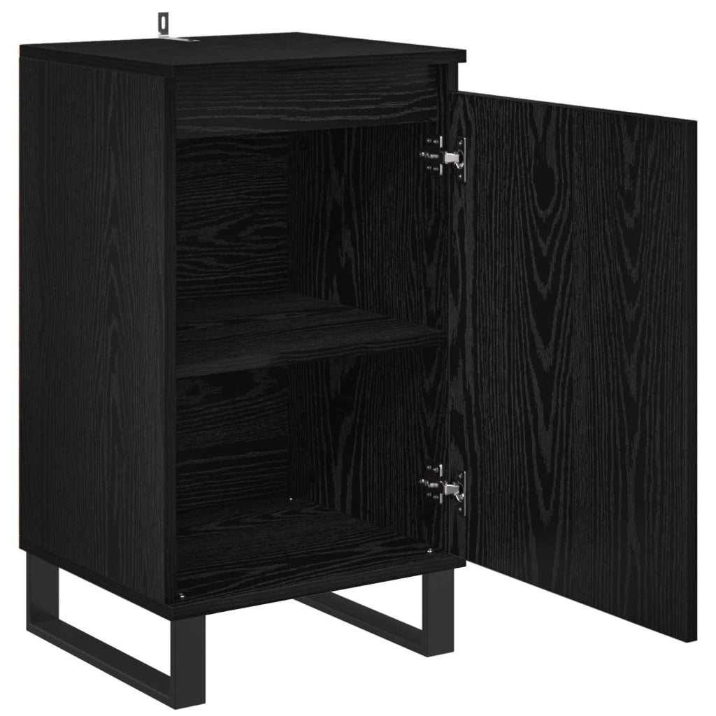 Credenza | Madia | Buffet da pranzo | Armadio da pranzo Rovere Nero 40 x 35 x 70 cm Legno multistrato