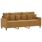 Divano | Divano da soggiorno | Sofa a 3 Posti Marrone 180 cm in Velluto
