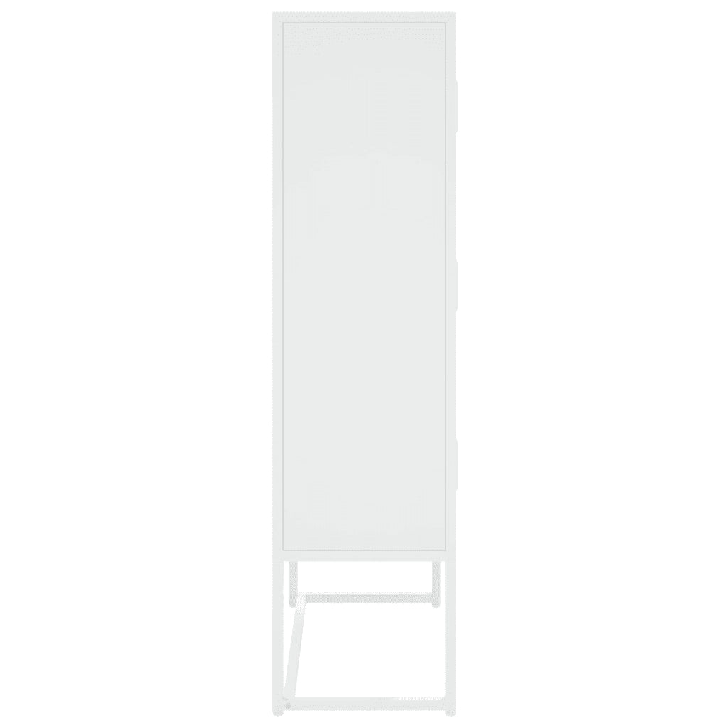 Credenza Alta Bianca 80x35x135 cm in Acciaio 335878