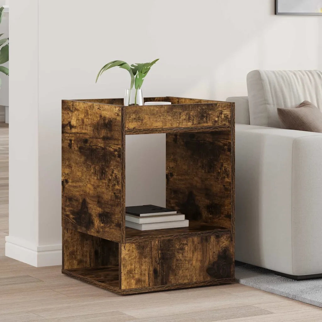 Tavolino Rovere fumé 40 x 40 x 56 cm Legno ingegnerizzato 890952