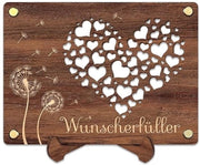 Regalo di denaro Carta di auguri in legno - Set con busta/etichette - Compleanno/Nozze/Laurea - 20 x 16 cm - Sostenibile/Unico