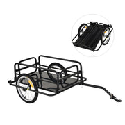 Carrello Bicicletta Pieghevole da Carico 40kg ¨C zephmum ¨C 139x71.5x49 cm Nero Acciaio