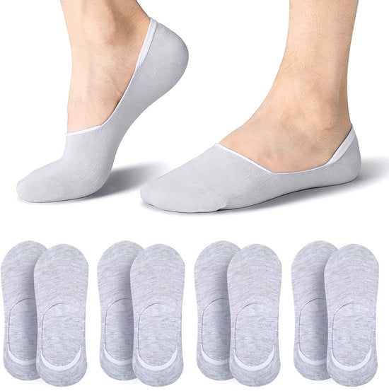 4 paia - Calze da allenamento invisibili - Calze antiscivolo - Calze invisibili - Calze da allenamento - Calze con fondo antiscivolo - Calze bassi - Calze comodi e respiranti in cotone sottile - Dimensione unica adatta a tutti