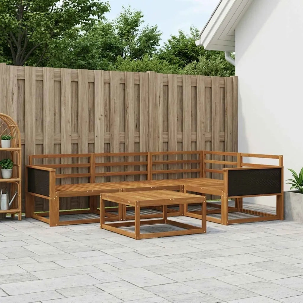 Set di divani da esterno 5 pcs Naturale