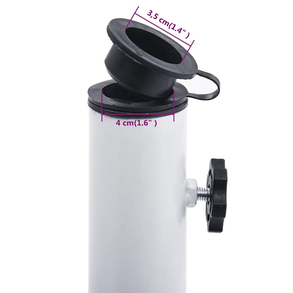 Base Ombrellone-Supporto per ombrellone Bianca 9 kg 40 cm in Ghisa