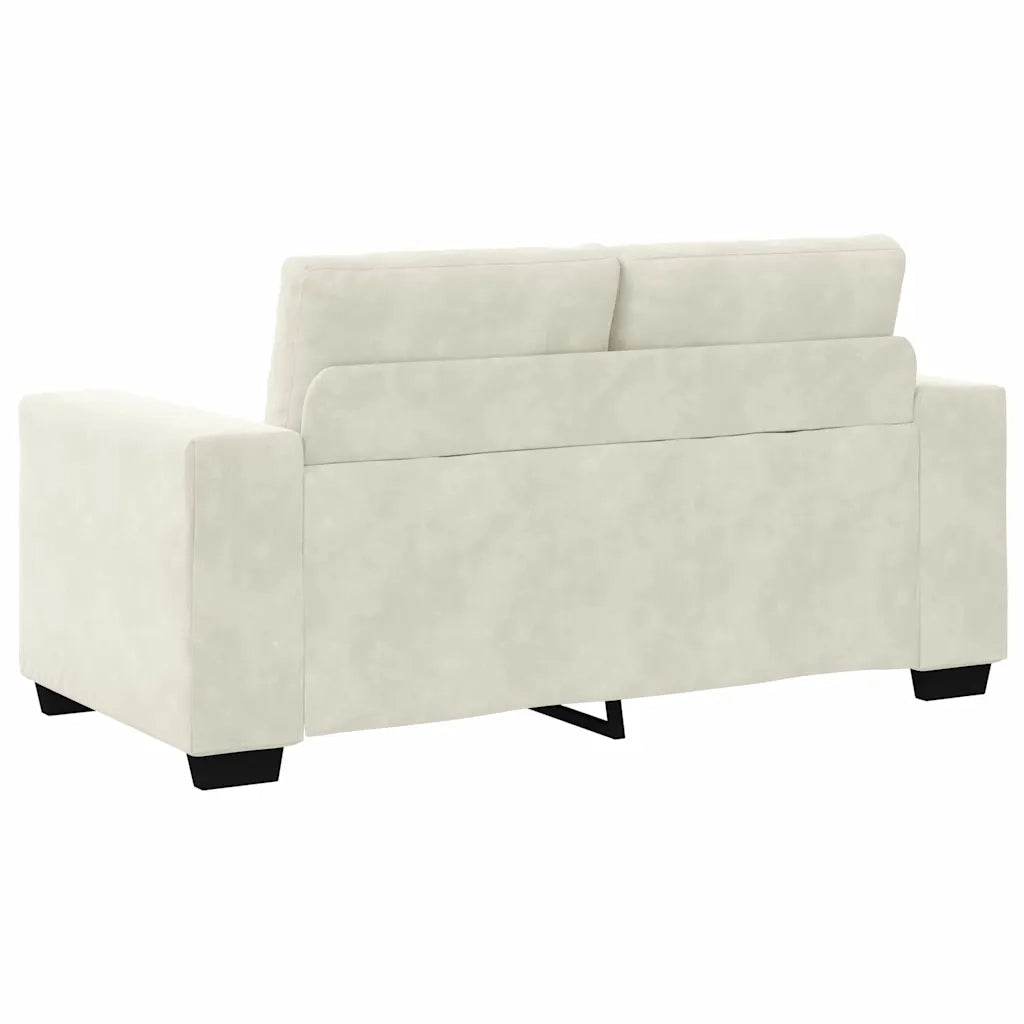 vidaXL Divano Divanetto Crema 120 cm in Velluto
