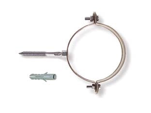 COLLARI PER PLUVIALI TONDI- - ø mm.75/80 tassello ø mm.10 - 10 pezzi QUALITY