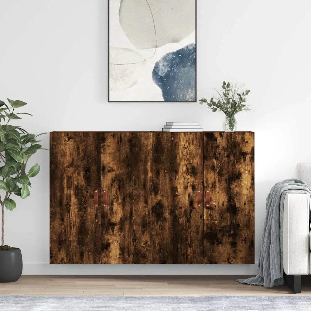 Mobili a Parete 2 pz Rovere Fumo 69,5x34x90 cm 3195600